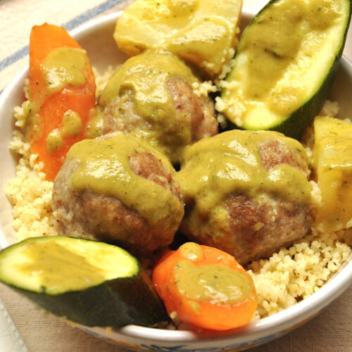 Cous cous con polpettine di carne e verdure Bimby