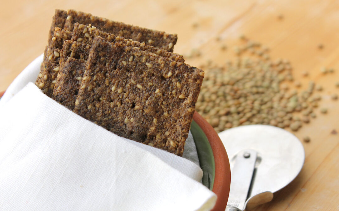 Cracker con farina di lenticchie