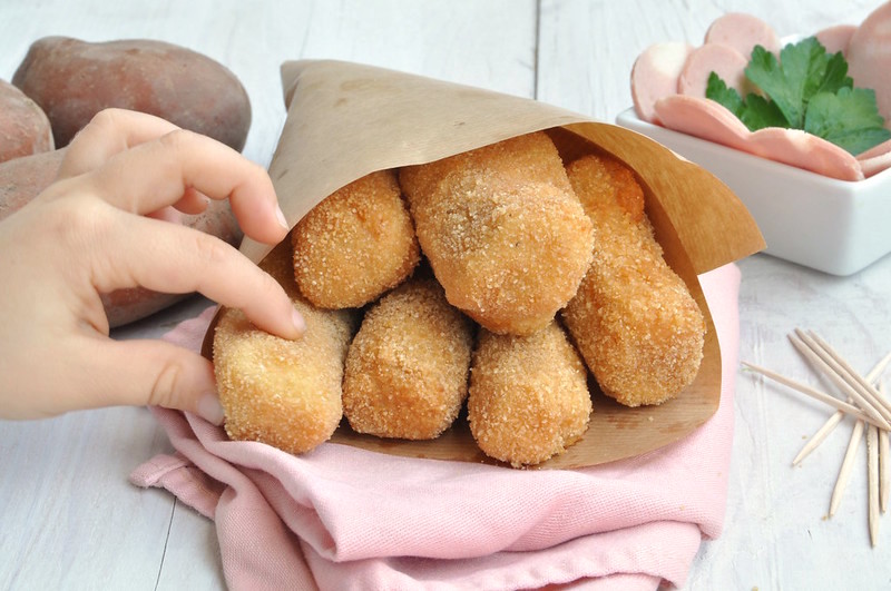Crocchette di patate Bimby e mortadella