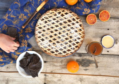 Crostata con marmellata di arance e cioccolato Bimby