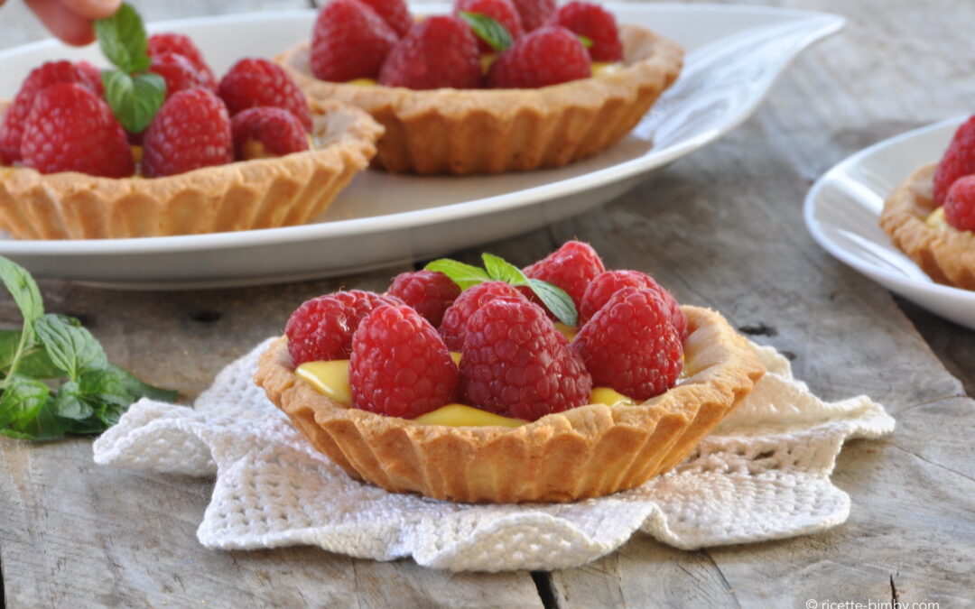 Crostatine ai lamponi (tartelettes aux framboises)