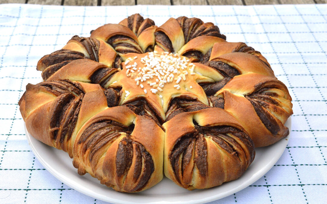 Fiore di pan brioche alla Nutella