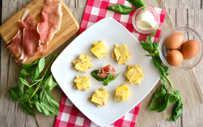 Frittata prosciutto e mozzarella