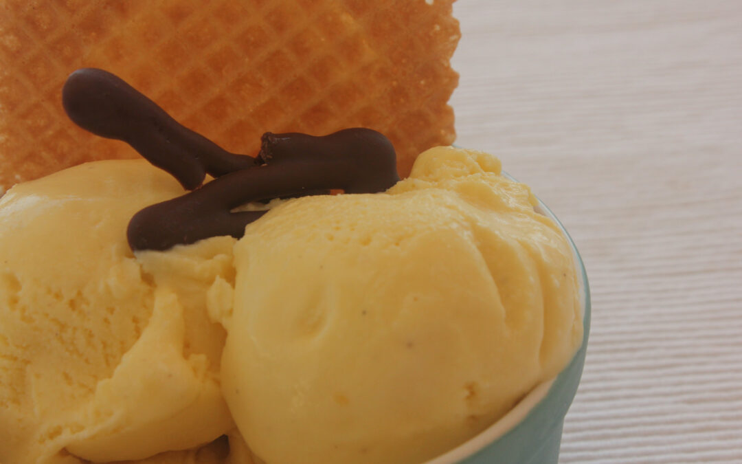 Gelato al cioccolato bianco