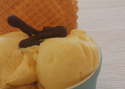 Gelato al cioccolato bianco