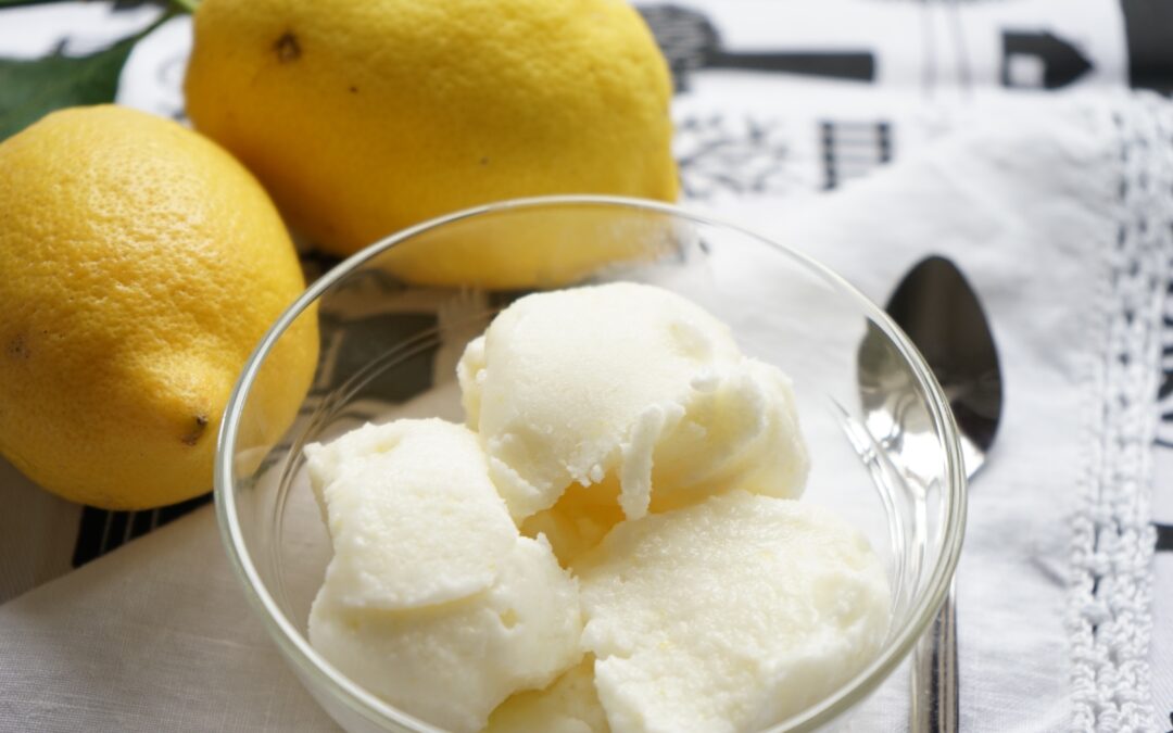 Gelato al limone senza uova