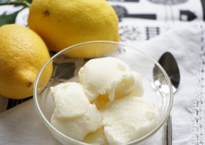 Gelato al limone senza uova