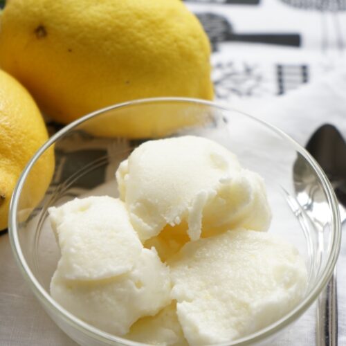 Gelato al limone senza uova Bimby