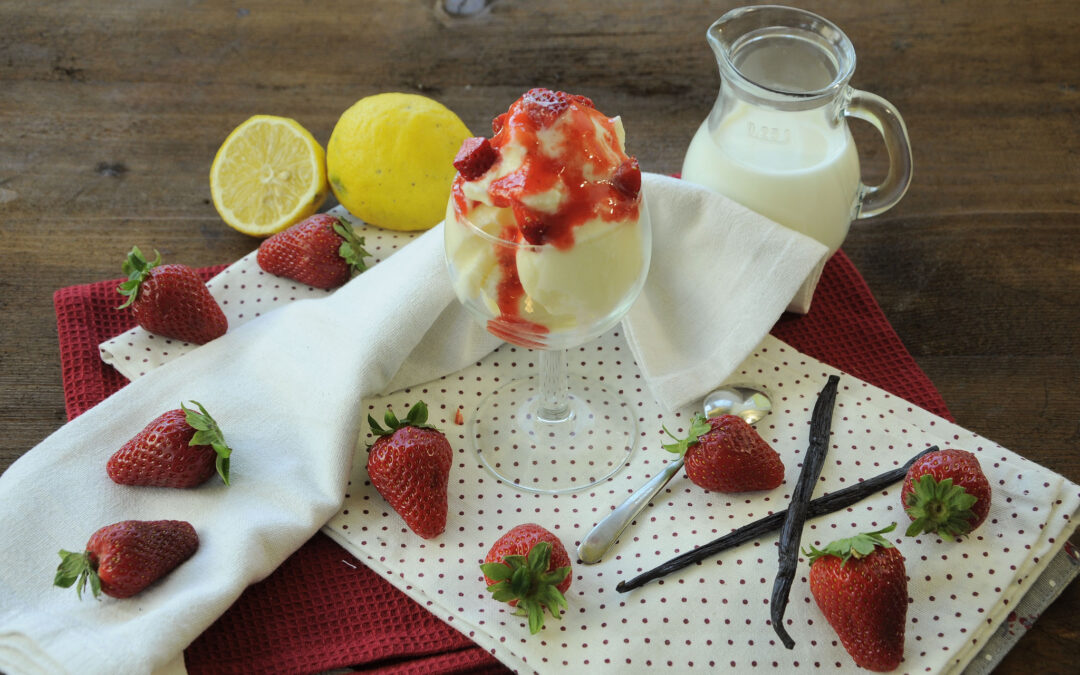 Gelato al gusto fiordilatte