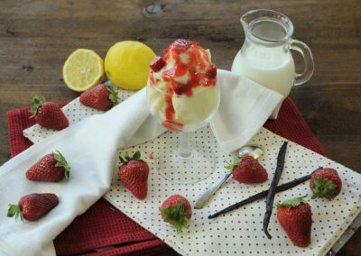 Gelato al gusto fiordilatte
