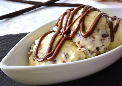 Gelato variegato alla nutella
