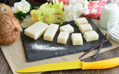 Haupia panna cotta senza gelatina al cocco