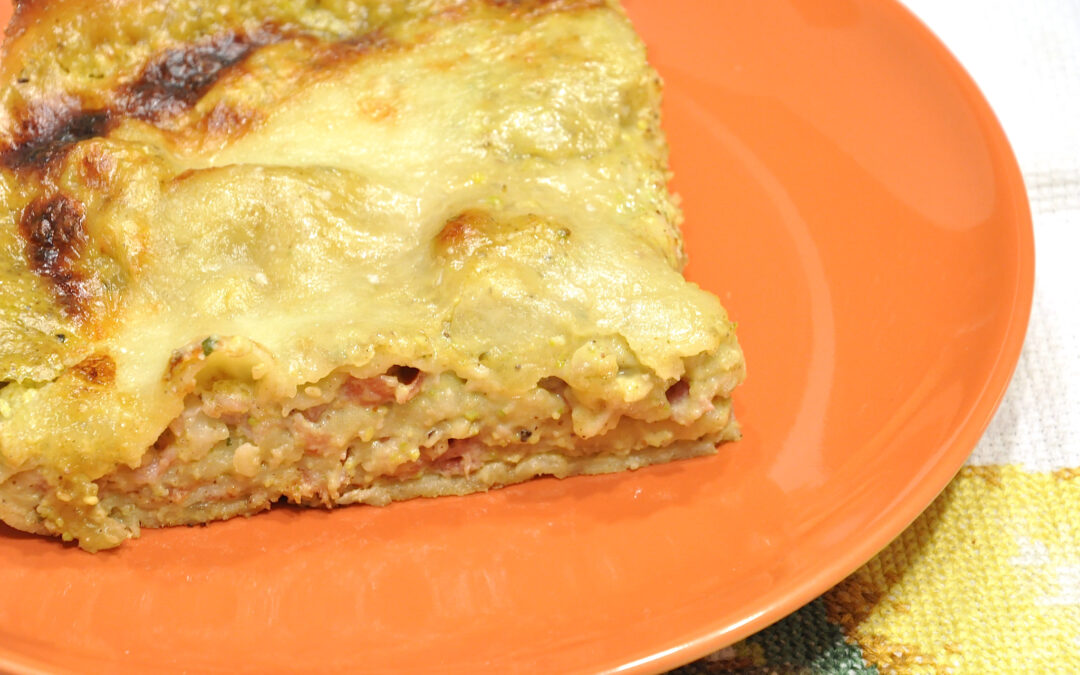 Lasagne pistacchio e speck