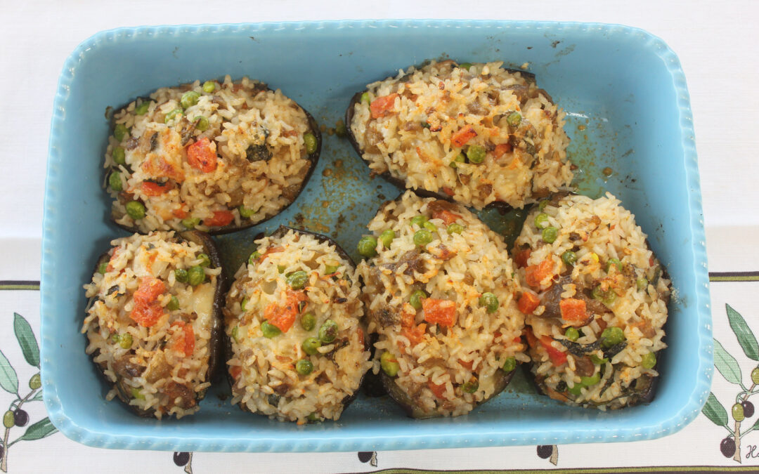 Melanzane ripiene di riso