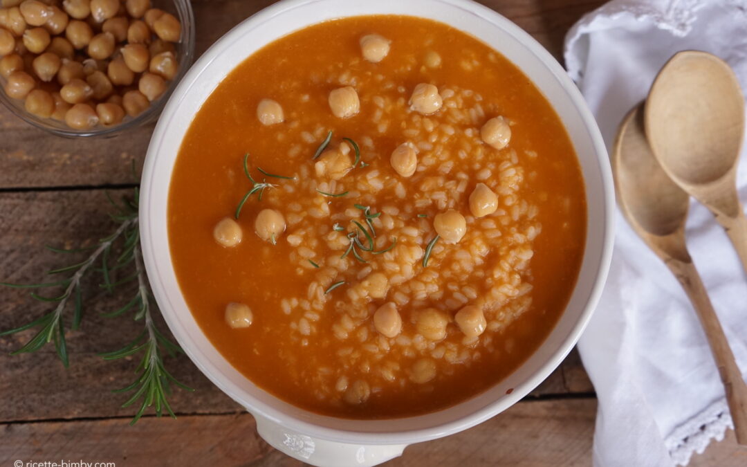 Minestra di riso e ceci Bimby