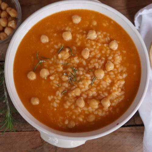 Minestra di riso e ceci Bimby