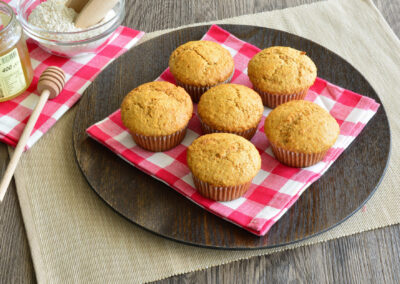 Muffin con farina integrale e miele