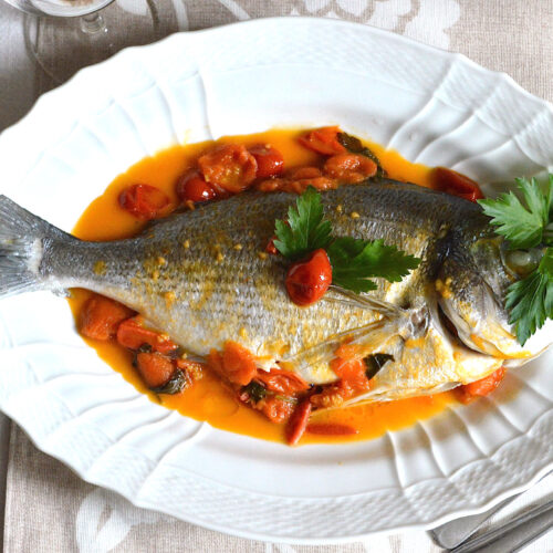 Orata all'acqua pazza Bimby