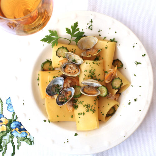 Paccheri vongole e zucchine Bimby