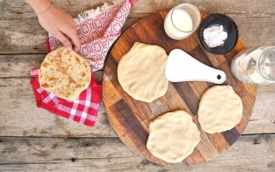 Pane senza lievito (tipo naan)