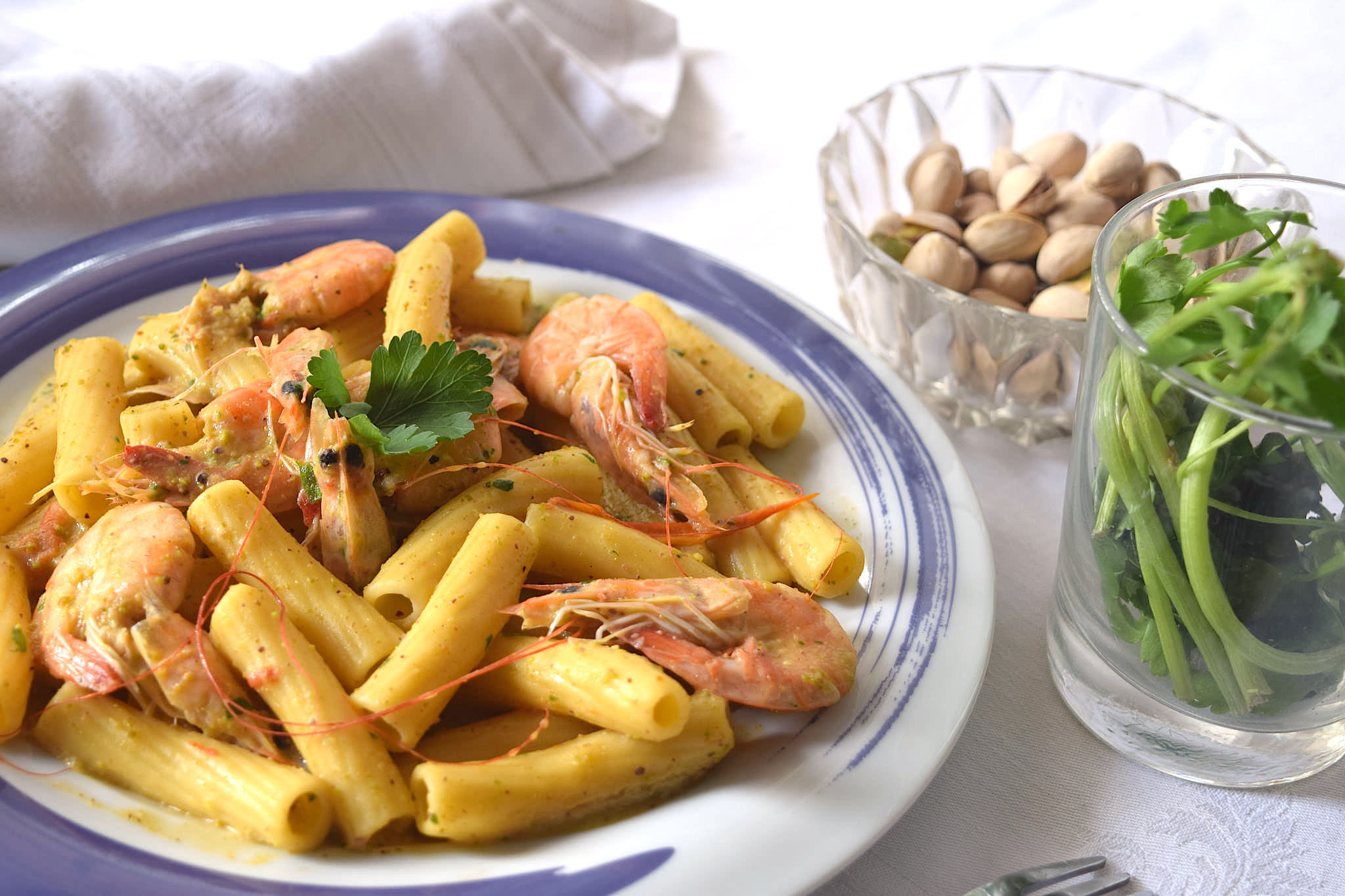 Pasta pistacchio e gamberi Bimby