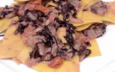 Pasta radicchio e speck