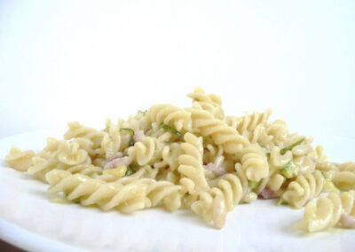 Pasta zucchine e pancetta