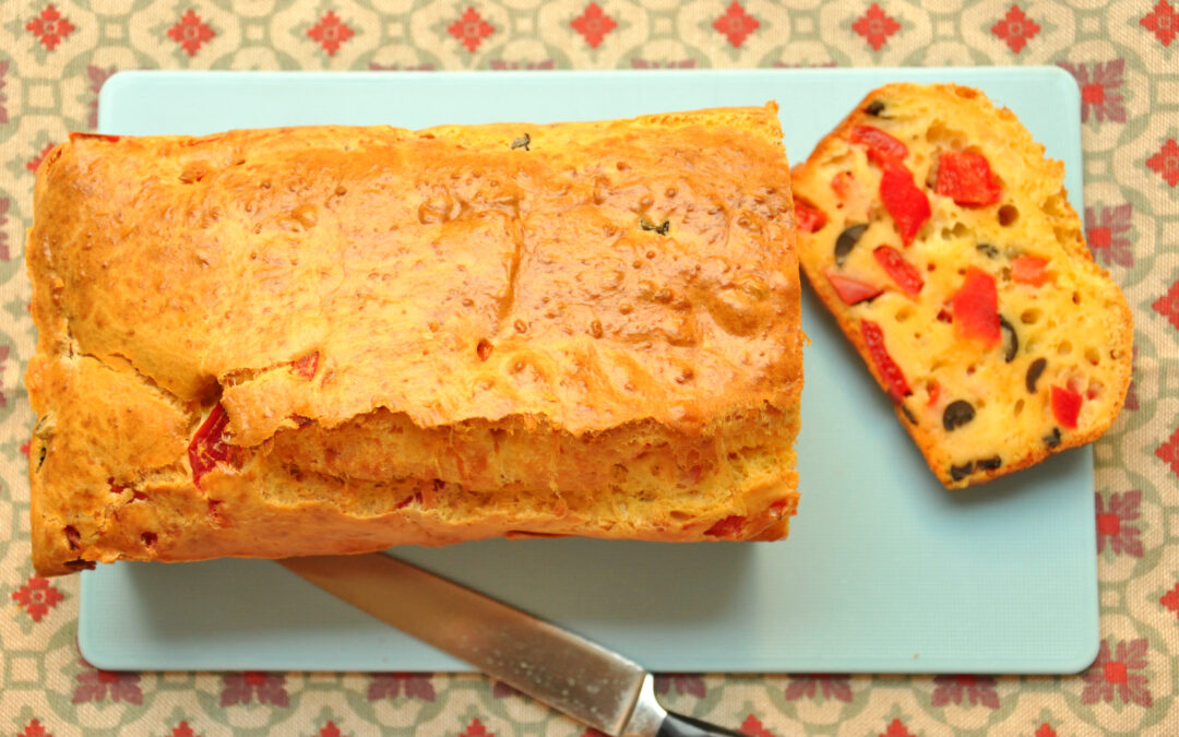 Plumcake salato olive e peperoni