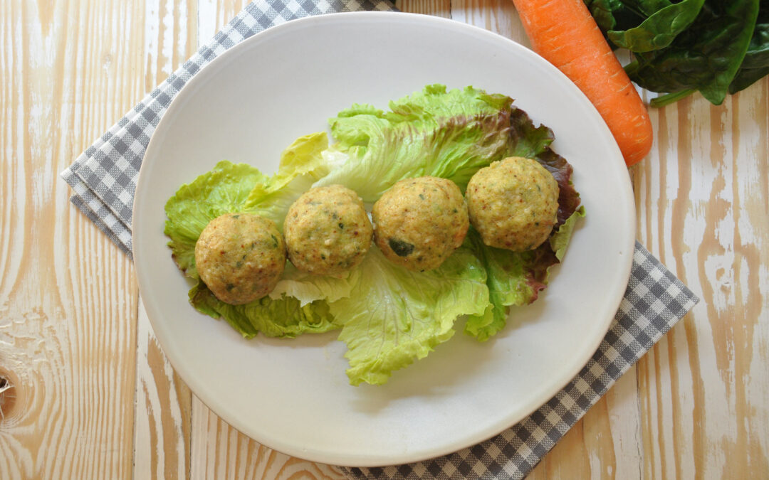 Polpette di pollo e verdure