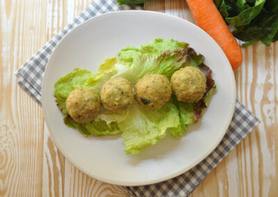 Polpette di pollo e verdure