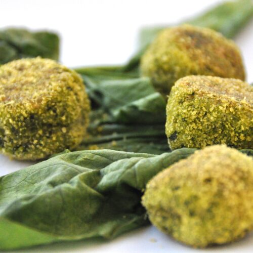 Polpette vegetariane mozzarella spinaci Bimby