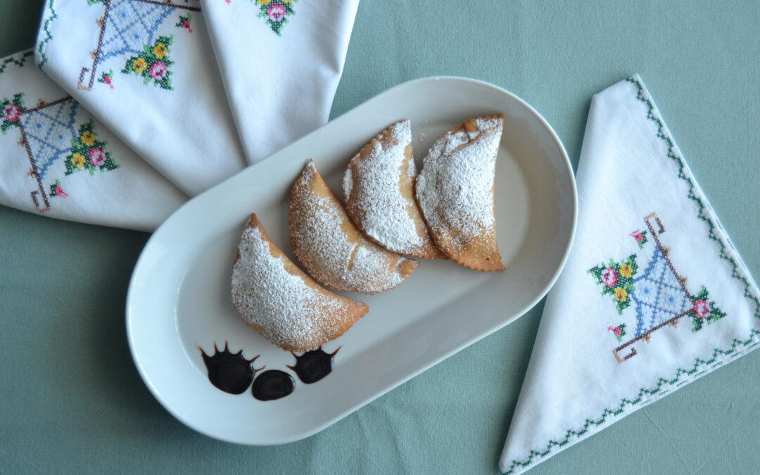 Ravioli dolci di ricotta e cioccolato