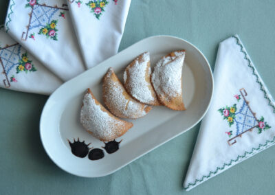 Ravioli dolci di ricotta e cioccolato