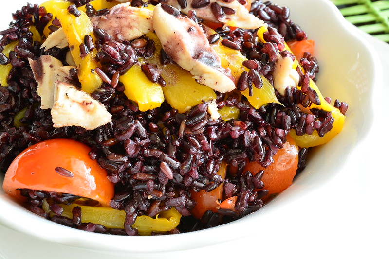 Riso venere con pollo e verdure Bimby