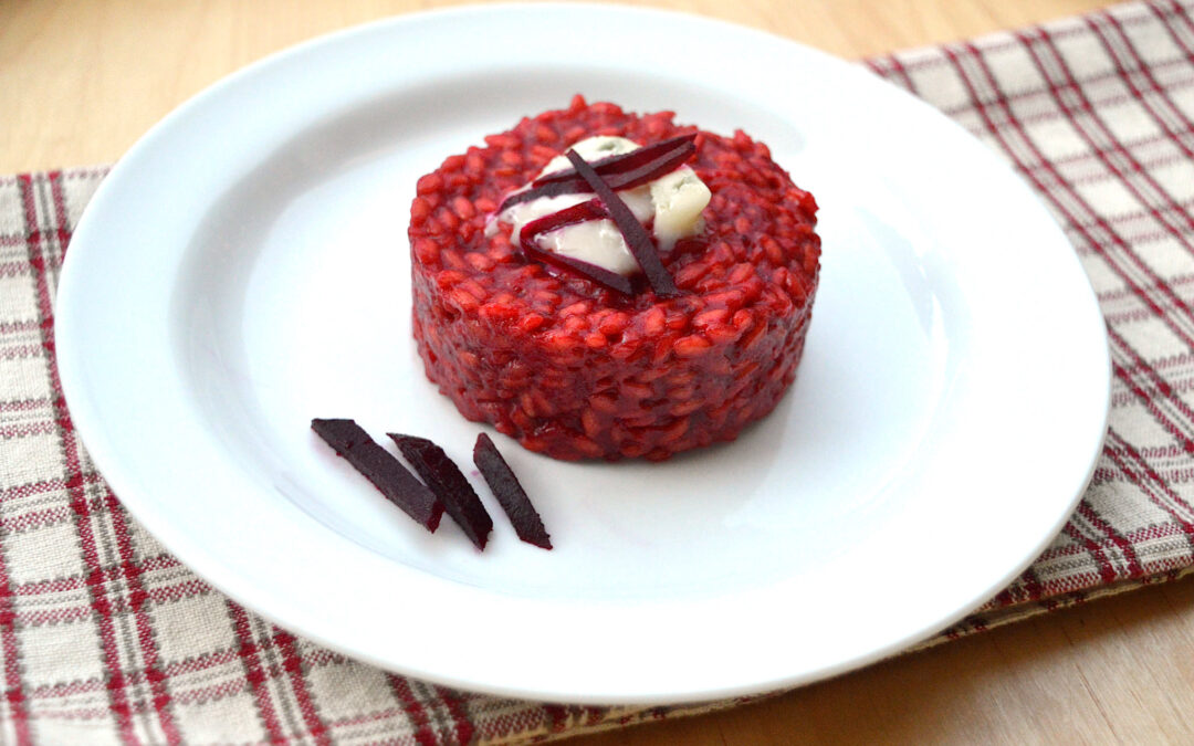 Risotto barbabietola e gorgonzola