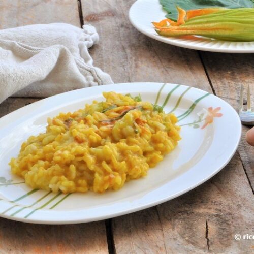 Risotto con fiori di zucca col Bimby