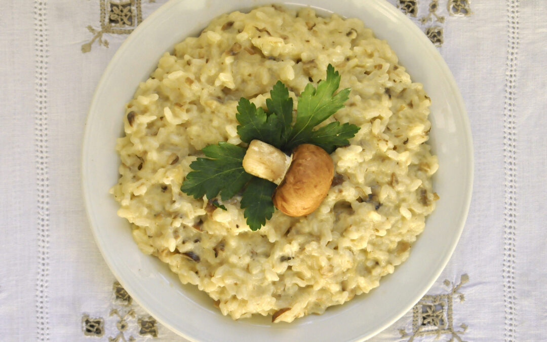 Risotto con funghi champignon