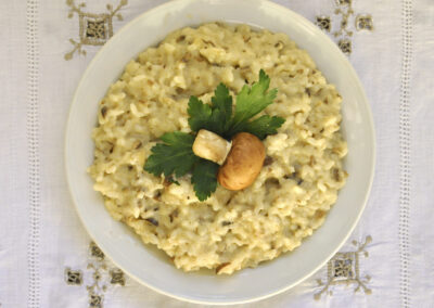 Risotto con funghi champignon