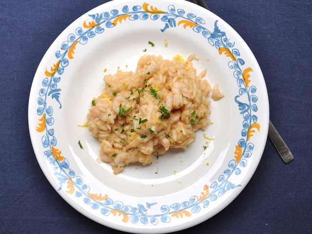 Risotto limone e gamberi