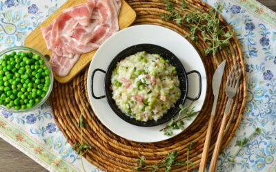 Risotto piselli e pancetta