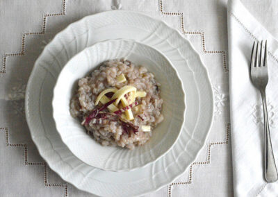 Risotto radicchio e scamorza