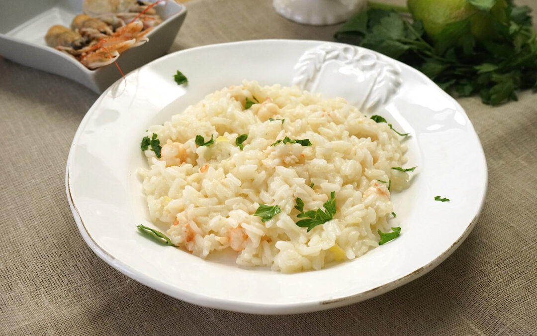 Risotto scampi e limone