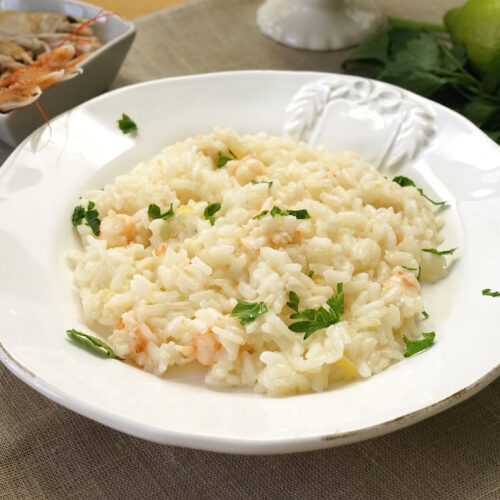 Risotto scampi e limone Bimby