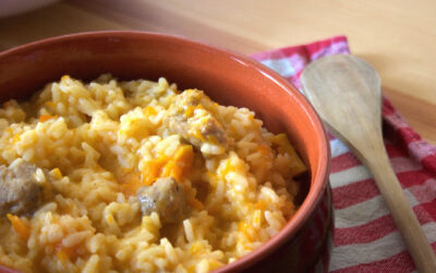 Risotto zucca e salsiccia