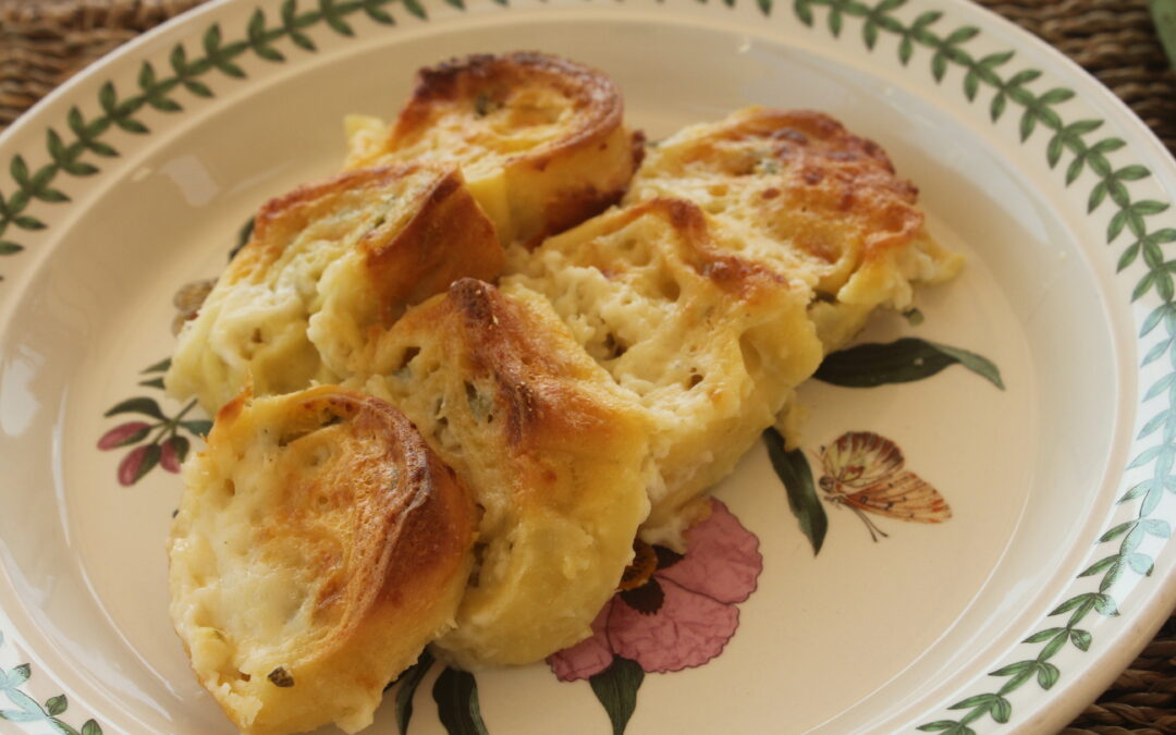 Rotolo di pasta fresca con zucchine