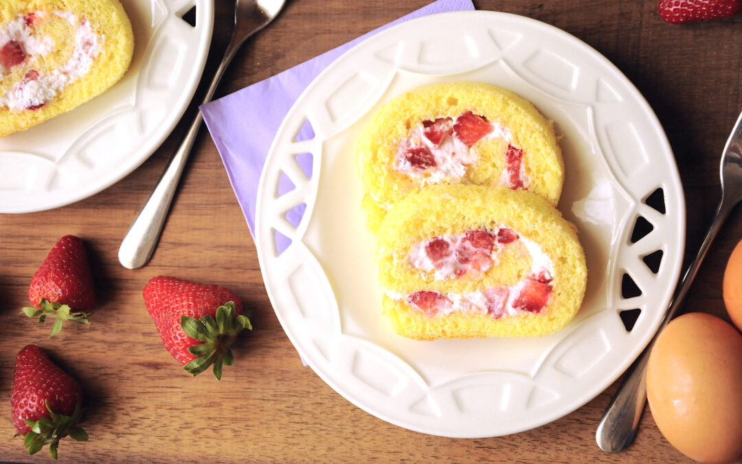 Rotolo fragole e panna