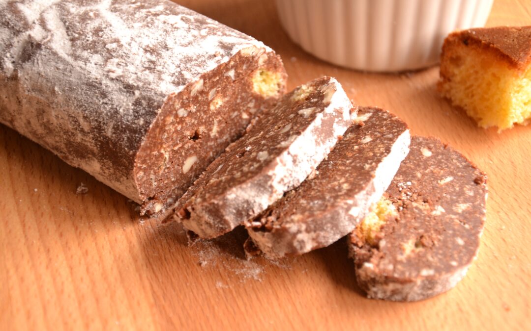 Salame di cioccolato con pandoro