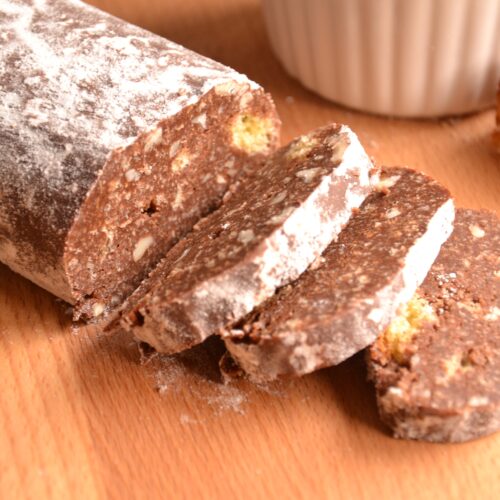 Salame di cioccolato con pandoro Bimby