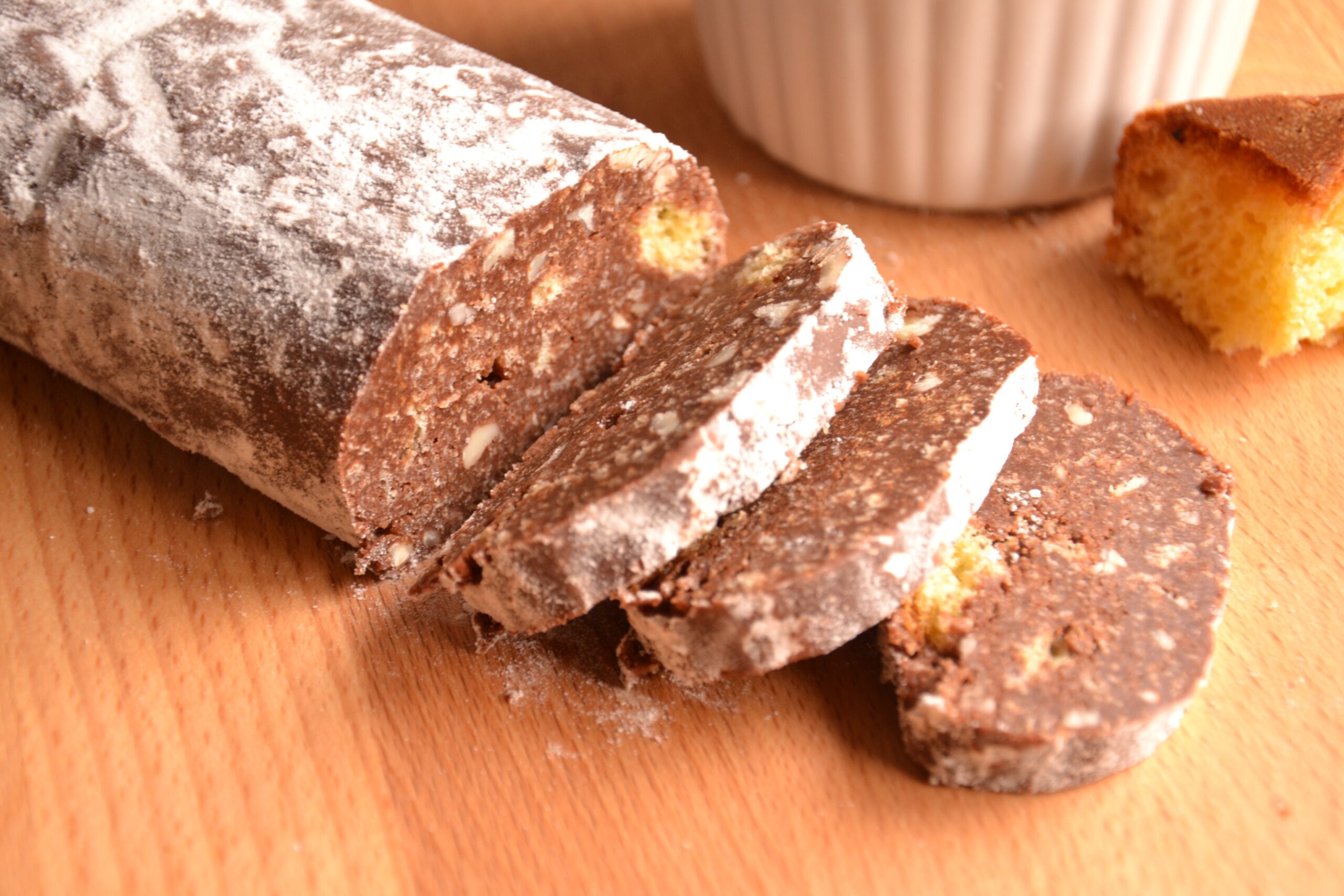 Salame di cioccolato con pandoro Bimby