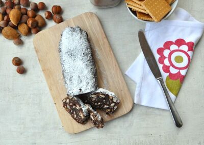 Salame di cioccolato senza uova con il Bimby